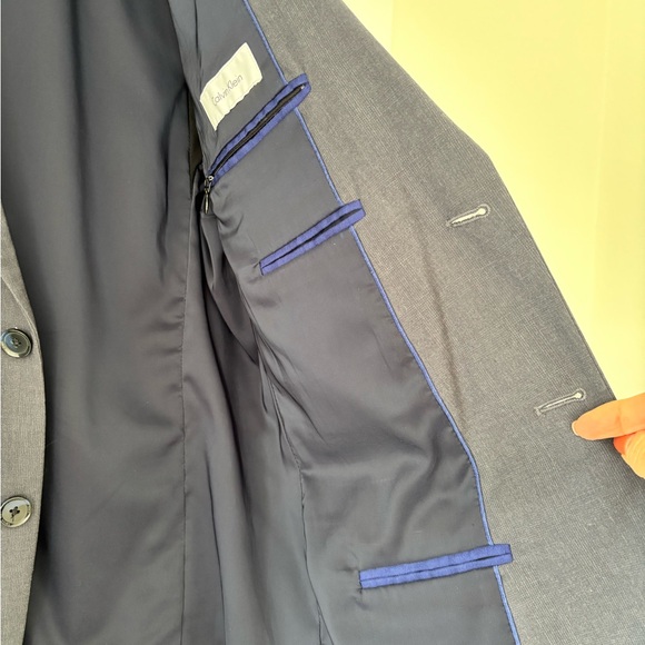 Calvin Klein Suit Navy Blue 2 Pc: XL/TL Slim Fit (42) Pants 33 x 32 - Picture 5 of 16
